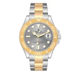 Rolex Yachtmaster Steel Yellow Gold Slate Dial Mens Watch 16623 Box Card