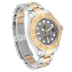 Rolex Yachtmaster Steel Yellow Gold Slate Dial Mens Watch 16623 Box Card