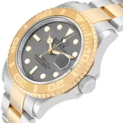 Rolex Yachtmaster Steel Yellow Gold Slate Dial Mens Watch 16623 Box Card