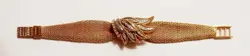 Rolex Precision 18K Yellow Gold Diamond Spray Woven Band Watch Bracelet 6.5"