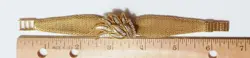 Rolex Precision 18K Yellow Gold Diamond Spray Woven Band Watch Bracelet 6.5"