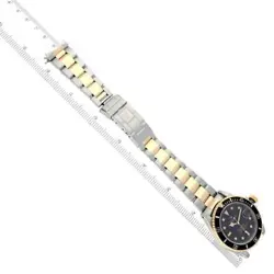 ROLEX SUBMARINER STEEL YELLOW GOLD BLACK DIAL MENS WATCH 16613
