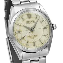 USED ROLEX Oyster Perpetual 6564 White Case: 34mm×34mm Men's Watch #111022