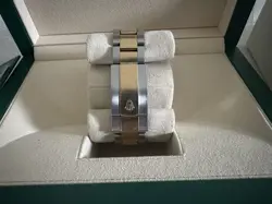 ROLEX SKY-DWELLER 326933 GOLD AND SILVER OYSTER BRACELET WITH GOLD BEZEL