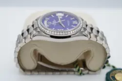 Rolex 128349RBR DAY DATE 36 WHITE GOLD LAPIS LAZULI DIAMOND ROMAN DIAL 2022