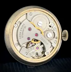 BEAUTIFUL Vintage 1950s ROLEX TUDOR Solid 9K ROSE GOLD Dress Watch WAFFLE Dial!!