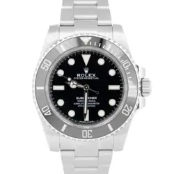 MINT 2019 PAPERS ROLEX SUBMARINER NO-DATE STEEL 40MM BLACK CERAMIC 114060 BOX