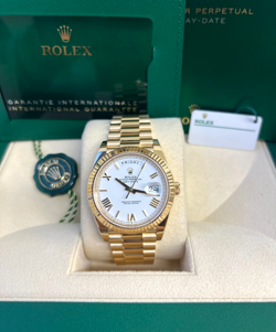 ROLEX 228238 DAY-DATE 40MM 18K YELLOW GOLD PRESIDENT WHITE ROMAN OYSTER-2024