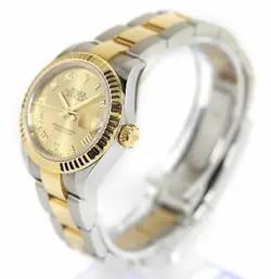 Ladies Rolex Datejust 279173 28MM Champagne Roman Dial 18K Yg Two-Tone Box Paper