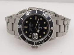 ROLEX SUBMARINER DATE 16800 OPEN SIX HAZELNUT DIAL SERVICED  BOX YEAR 1984 WATCH