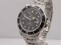 ROLEX SUBMARINER DATE 16800 OPEN SIX HAZELNUT DIAL SERVICED  BOX YEAR 1984 WATCH
