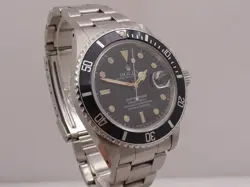 ROLEX SUBMARINER DATE 16800 OPEN SIX HAZELNUT DIAL SERVICED  BOX YEAR 1984 WATCH