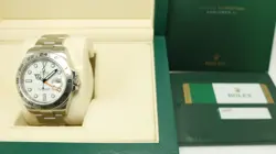 ROLEX STAINLESS STEEL EXPLORER II 216570 POLAR WHITE DIAL BOX & PAPERS