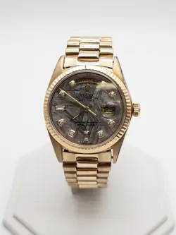 $40,000 ROLEX DAY DATE PRESIDENT 36mm METEORITE DIAMOND Mens Watch SERVICED