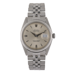 ROLEX DATEJUST 1603 SILVER DIAL STAINLESS STEEL 36MM MEN'S WATCH