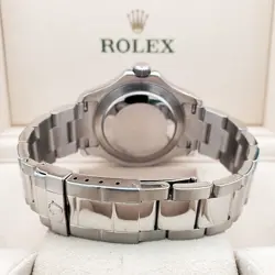 ROLEX YACHT-MASTER 40MM PLATINUM BEZEL STEEL WATCH 16622 BOX PAPERS