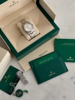 ROLEX OYSTER PERPETUAL 124200 SILVER OYSTER BRACELET WITH SILVER BEZEL