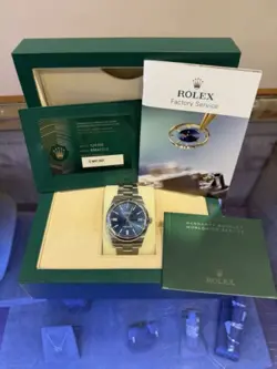 BLUE ROLEX PERPETUAL