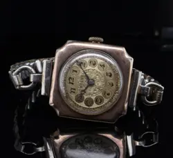 VINTAGE ROLEX 9CT GOLD CASE TELEPHONE DIAL 15J LADIES WRIST WATCH $1 N/R