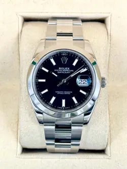 2020 ROLEX DATEJUST 41MM 126300 STAINLESS STEEL OYSTER BLACK DIAL