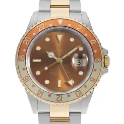 ROLEX GMT MASTER II 16713 BROWN 3 ROW OYSTER BRACELET F NUMBER SECOND HAND MENS