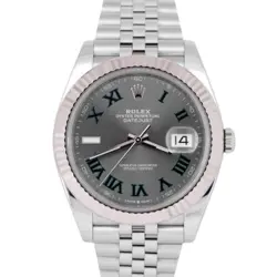 2023 NEW PAPERS ROLEX DATEJUST 41MM WIMBLEDON FLUTED JUBILEE WATCH 126334 BOX