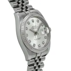 Rolex Datejust 116234G Z Number Manufactured Around 2006 Silver Diamond Watch r4