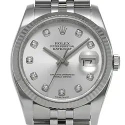 Rolex Datejust 116234G Z Number Manufactured Around 2006 Silver Diamond Watch r4