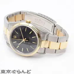 rolex Oyster Perpetual Black Dial 14233 YG watch men TO174886