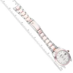 ROLEX DATEJUST 41 STEEL ROSE GOLD MOTHER OF PEARL DIAMOND DIAL MENS WATCH 126301