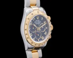 Rolex Daytona Blue Arabic "Racing" Dial 18K Yellow Gold / SS WITH BOX AND PAPERS