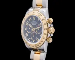 Rolex Daytona Blue Arabic "Racing" Dial 18K Yellow Gold / SS WITH BOX AND PAPERS