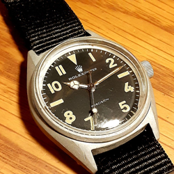 ROLEX MILITARY VINTAGE WATCH WHITE DIAL HAND-ROLLED WORKING USED ANTIQUE
