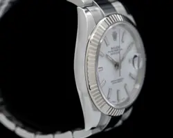 Rolex Datejust 41 Silver Stick Dial SS WITH BOX AND PAPERS
