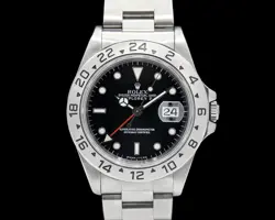 ROLEX EXPLORER II SS BLACK DIAL 16570 BOX & PAPERS
