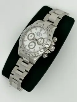 rolex daytona stainless steel 116520 white dial excellent cond papers tags boxes
