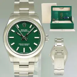 2021 NEW PAPERS ROLEX OYSTER 277200 PERPETUAL 31MM GREEN DIAL WATCH BOX