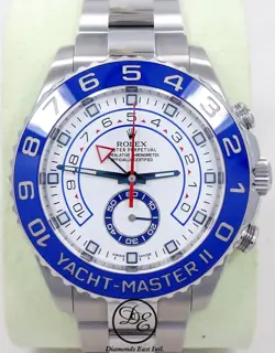 Rolex Yacht Master II 116680 44mm Rubber B and Oyster Steel Band Watch BOX/PAPER