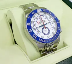 Rolex Yacht Master II 116680 44mm Rubber B and Oyster Steel Band Watch BOX/PAPER