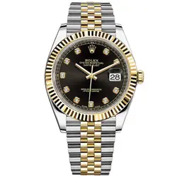 ROLEX DATEJUST 41 WATCH 41MM BLACK ARABIC NUMERALS DIAL 126333