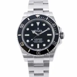ROLEX SUBMARINER NO-DATE 41MM STAINLESS STEEL BLACK DIAL 124060
