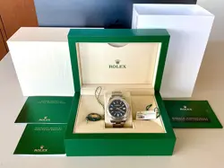 2022 ROLEX OYSTER PERPETUAL 41MM BLUE STAINLESS WATCH 124300 BOX PAPERS