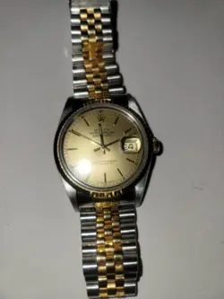 ROLEX DATEJUST CHAMPAGNE MEN'S WATCH - 16233