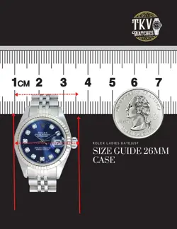 ROLEX LADY DATEJUST STEEL WATCH METAL BLUE GENUINE DIAMOND DIAL JUBILEE 26MM