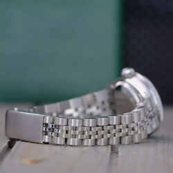 ROLEX LADY DATEJUST STEEL WATCH METAL BLUE GENUINE DIAMOND DIAL JUBILEE 26MM