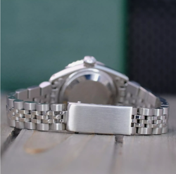 ROLEX LADY DATEJUST STEEL WATCH METAL BLUE GENUINE DIAMOND DIAL JUBILEE 26MM