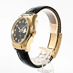 USED ROLEX Datejust 116138G Black Case: 36mm (actual size) Men's Watch #111026