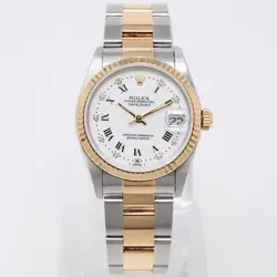 WRISTWATCH WHITE ROMAN/DIAMOND