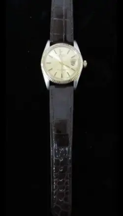 Rolex Datejust 1601 18kt Gold Bezel And Stainless Steel Circa 1974