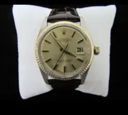 Rolex Datejust 1601 18kt Gold Bezel And Stainless Steel Circa 1974